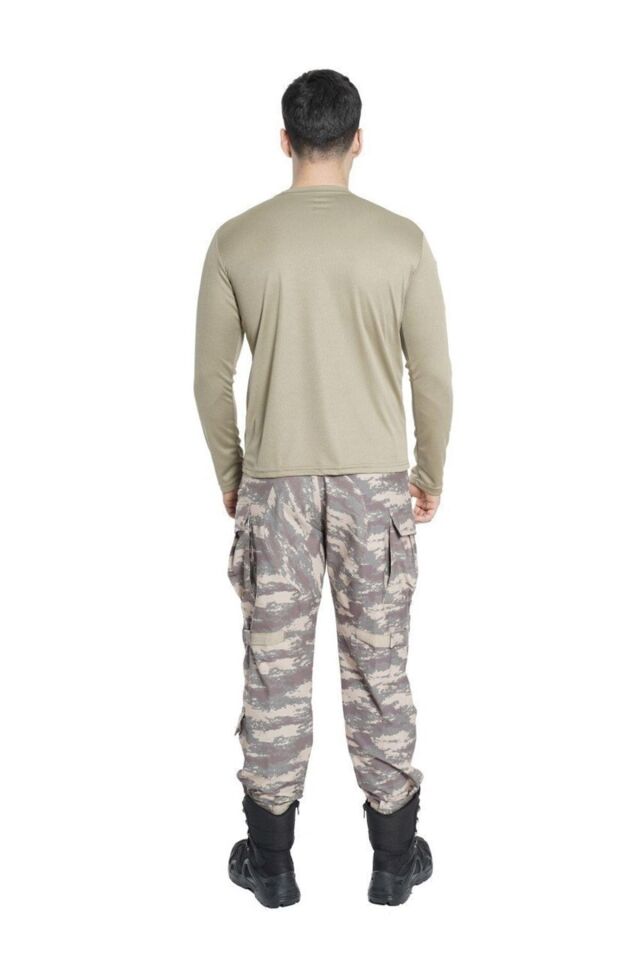 Tactical Uzun Kollu Bisiklet Yaka T-shirt