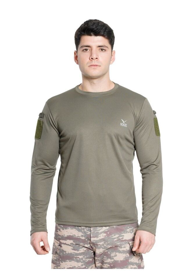 UZUN KOL BİSİKLET YAKA TAKTİK T-SHIRT